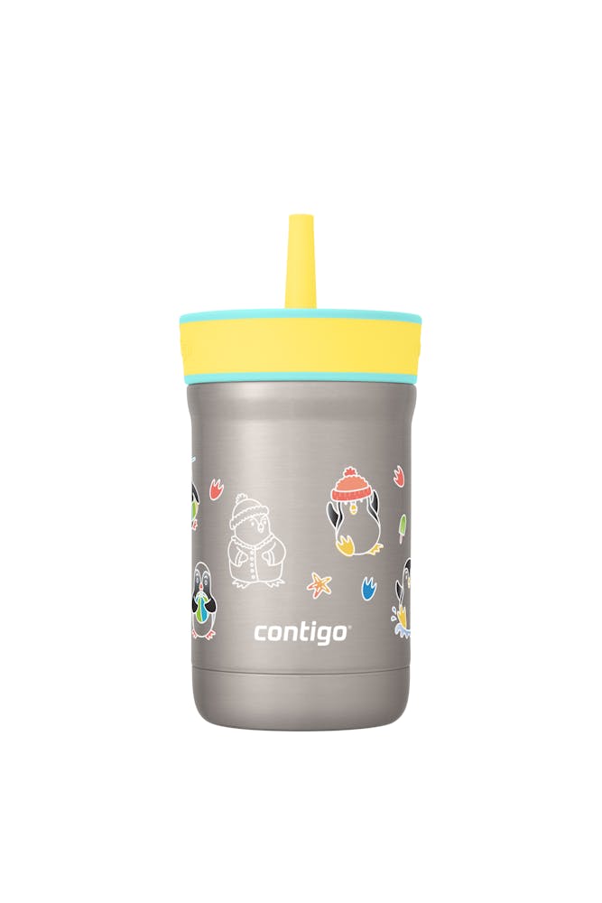Kids Leighton Spill-Proof Stainless Steel Tumbler with Straw, 12oz U6