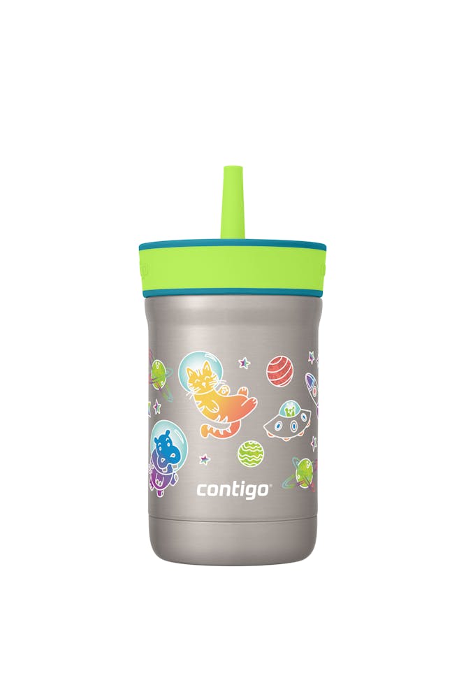 Kids Leighton Spill-Proof Stainless Steel Tumbler with Straw, 12oz U6