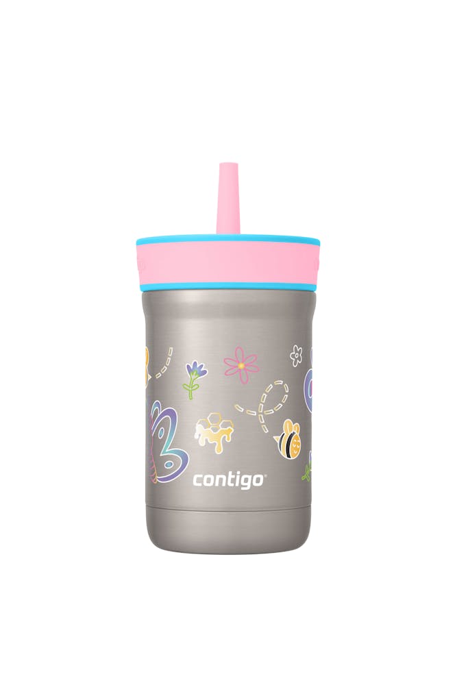Kids Leighton Spill-Proof Stainless Steel Tumbler with Straw, 12oz U6